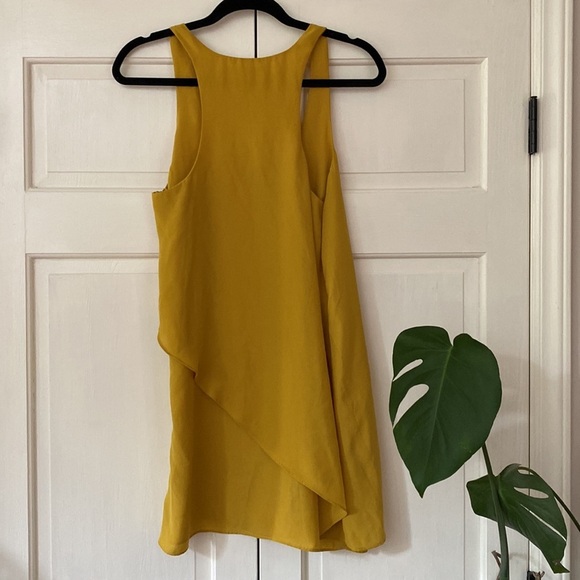 Urban Outfitters Silence + Noise Mustard Layered Short Casual Tank Dress Wedding - Picture 4 of 7